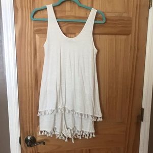 Michael Stars layered fringe romper